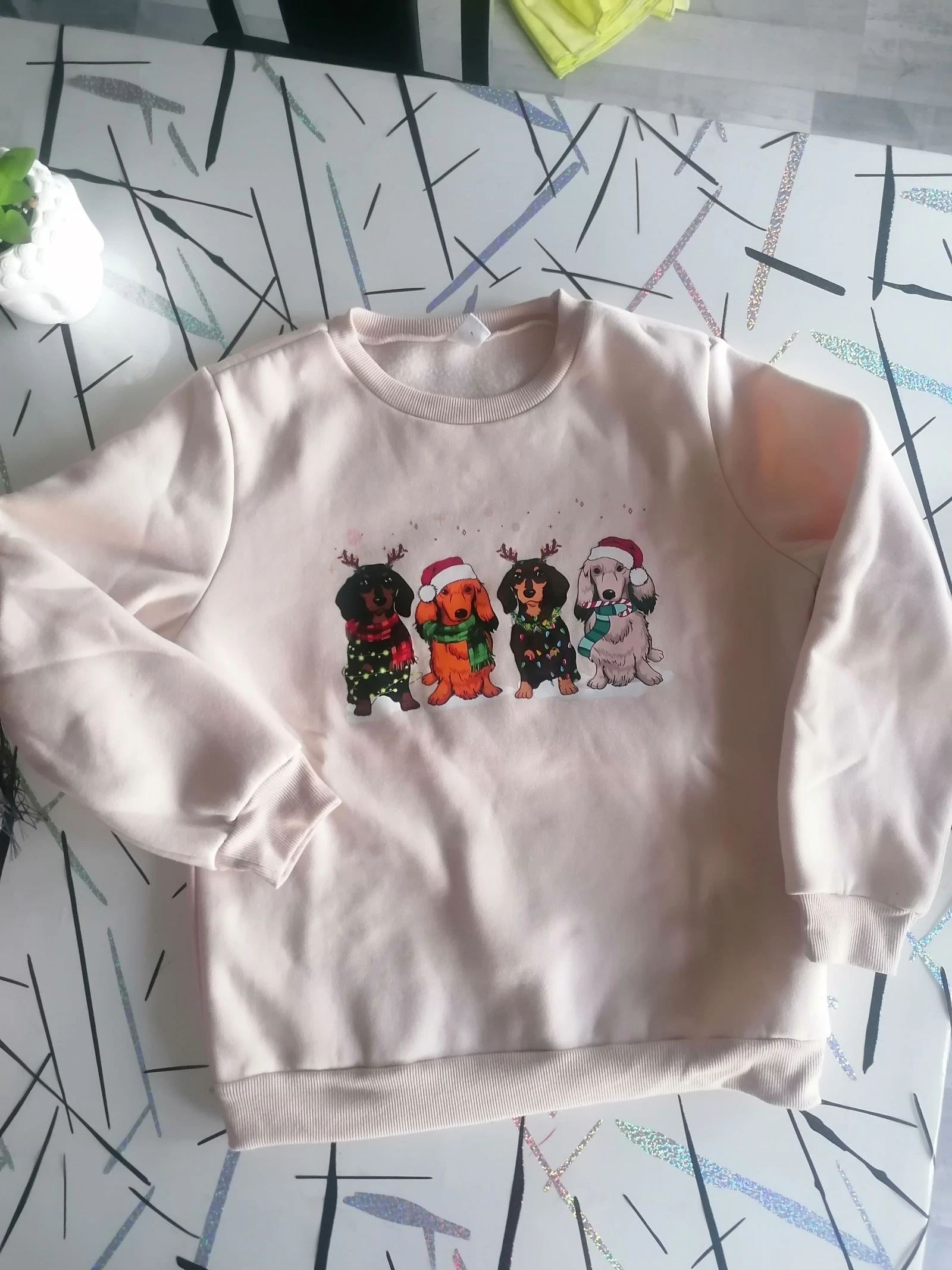 Pull polaire avec chiens Noël T 11 ans 👧🏻 